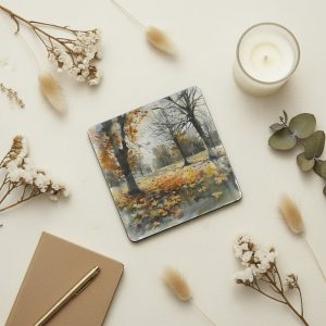 Sous-verre en neoprene - Promenade d'Automne